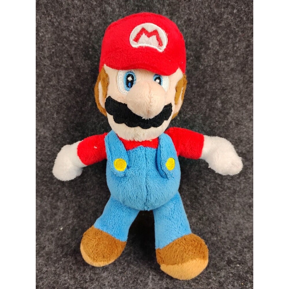 Nintendo MARIO PLUSH Doll 8" Super Mario Brothers Stuffed Doll Sewn Eyes